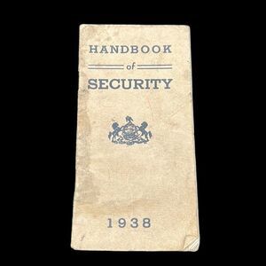 Democratic Handbook of Security 1938 Roosevelt Pennsylvania Unemployment Vintage